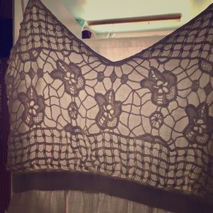 SOLD! White gauzy dress white embroidered bodice